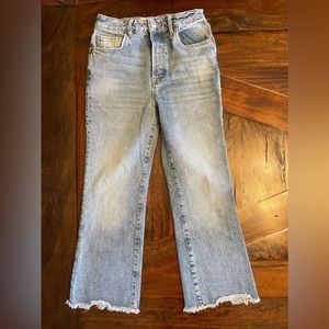 We The Free Free People Straight Leg Jeans Raw Hem Size 26